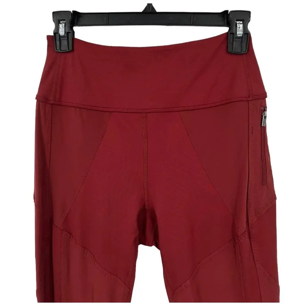 Free People Movement Leggings Patch High Rise red Small S